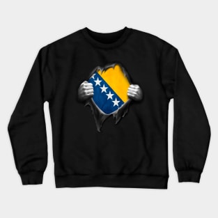 Bosnia and Herzegovina Flag. Proud Bosnian Crewneck Sweatshirt